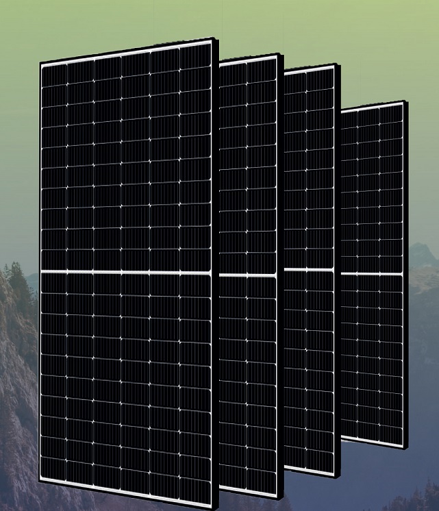 Balkonkraftwerk BKW Black Frame 395Wp / 600W | Komplett Set | Plug & Play + WiFi + Mikrowechselrichter + Solarpanel